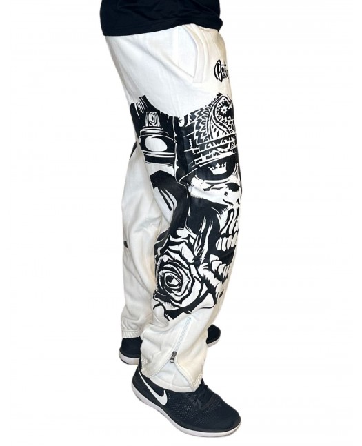BSAT Darkness Graffiti Sweatpants White