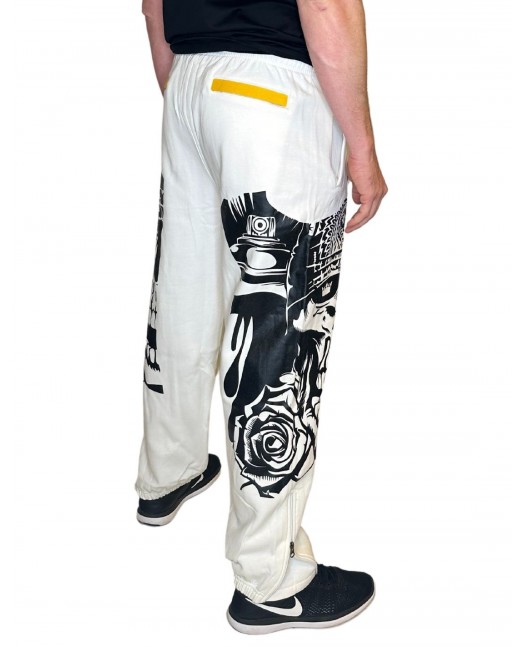 BSAT Darkness Graffiti Sweatpants White