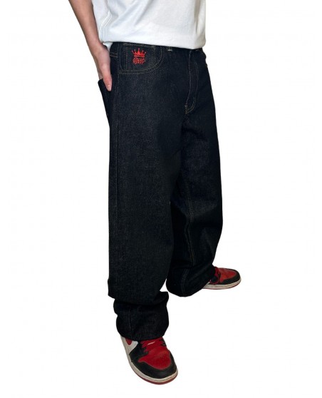 RBLS Only God Can Judge Baggy Jeans Black by BSAT