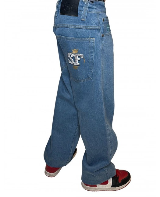 BSAT Street Famous Baggy Jeans SkyBlue