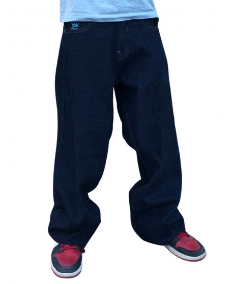Bad Skull Baggy Jeans Indigo Blue by BSAT