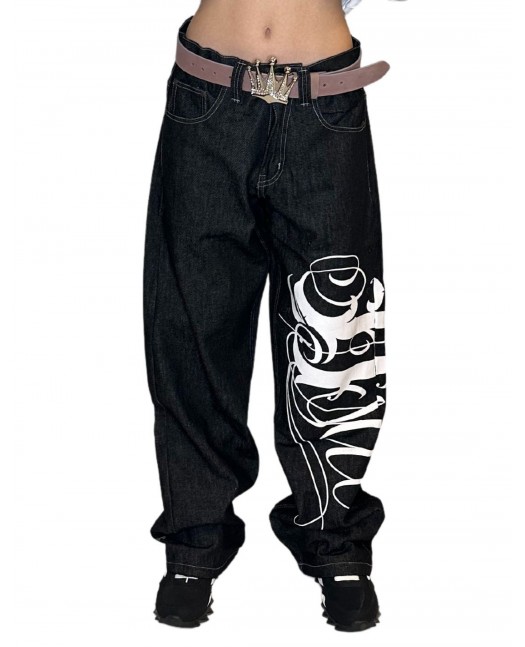 Art Script Logo Baggy Jeans...