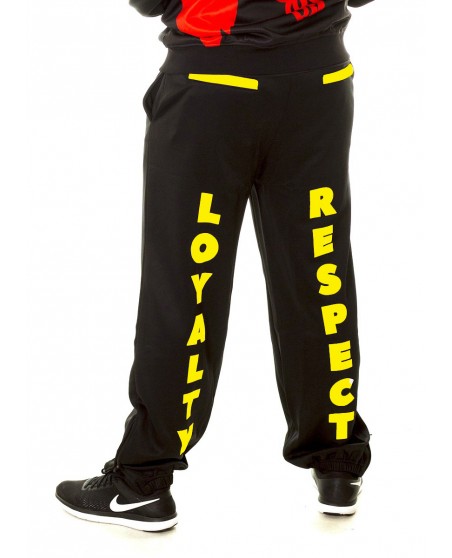 Pitbos Respect &Loyalty Sweatpants Black/Red/Yellow