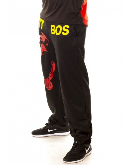 Pitbos Respect &Loyalty Sweatpants Black/Red/Yellow