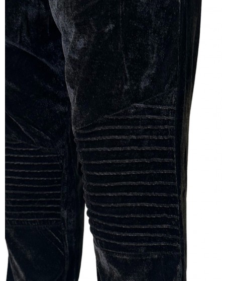 Gangsta Velour Velvet Tracksuit Black by Dirty Money