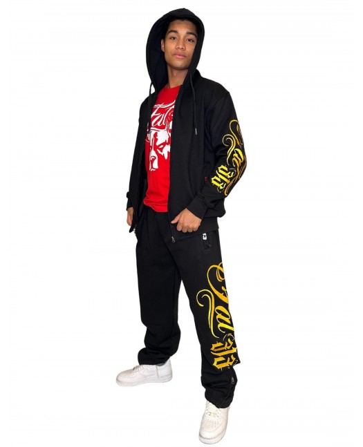 FAT313 Script Logo ZipHoodie Golden...