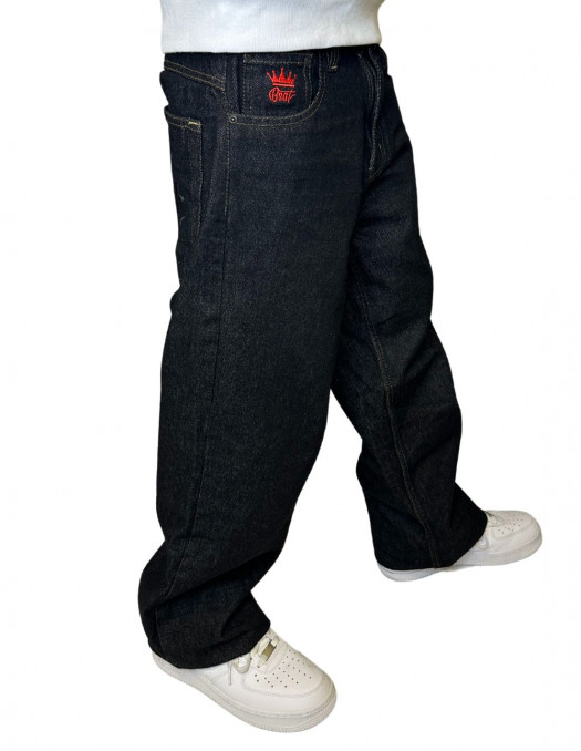 Plain Rbls Untd Jeans BlackNRed