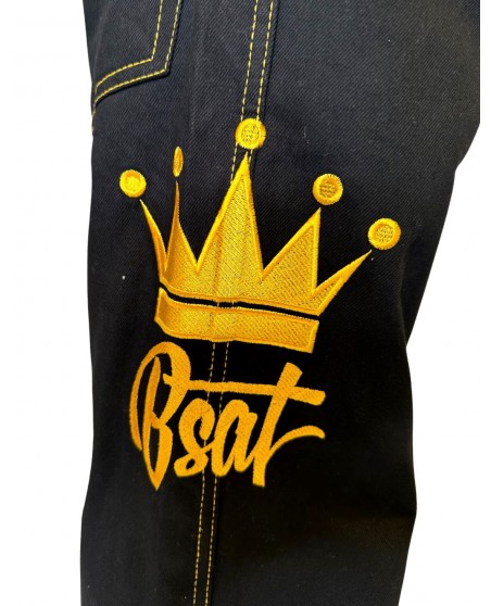 Goldenliscious Crown Black Baggy Jeans by BSAT