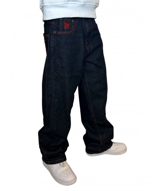 Black RBLS Red Line Baggy Jeans by BSAT