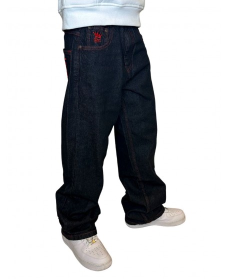 Black RBLS Red Line Baggy Jeans by BSAT