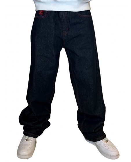Black RBLS Red Line Baggy Jeans by BSAT