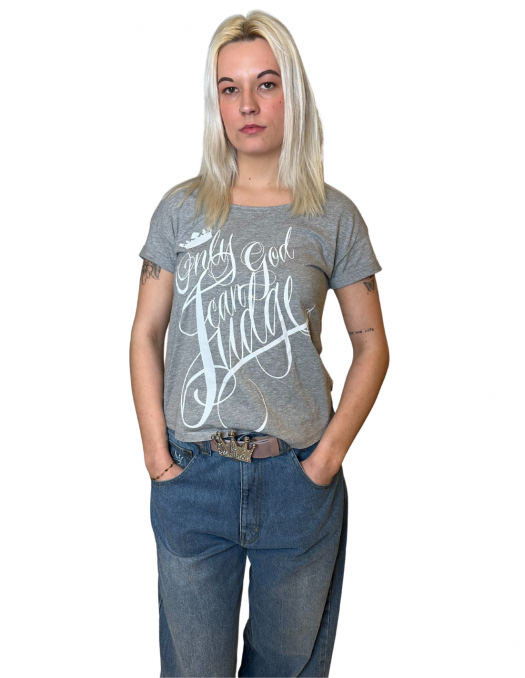 Loose Only God Can Judge T-Shirt Grey...