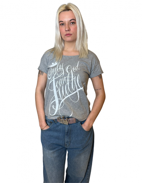 Loose Only God Can Judge T-Shirt Grey by BSAT