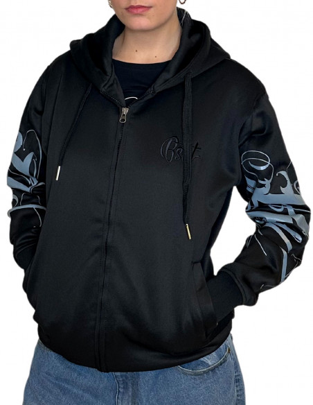 Art Script Skull On Fire ZipHoodie by BSAT