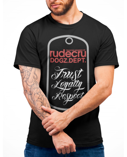 RudeCru Dogz T-Shirt by Pitbos Black
