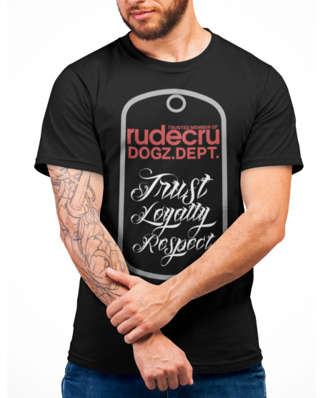 RudeCru Dogz T-Shirt by Pitbos Black