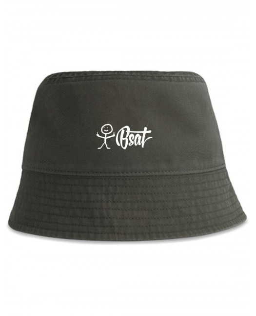 BSAT Stickman Bucket Hat Dark Grey