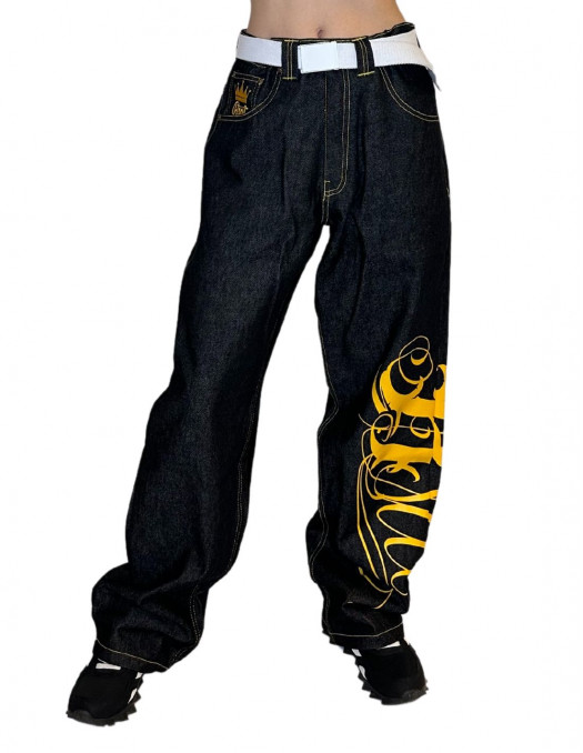 BSAT Art Script Logo Baggy Jeans...