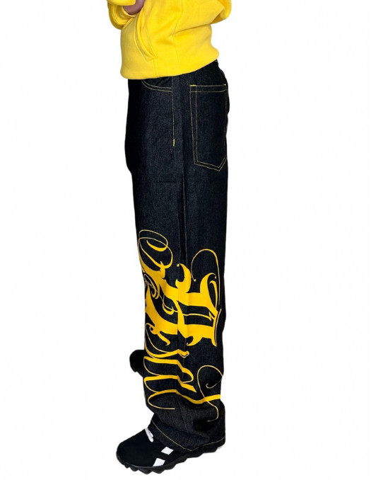 BSAT Art Script Logo Baggy Jeans...