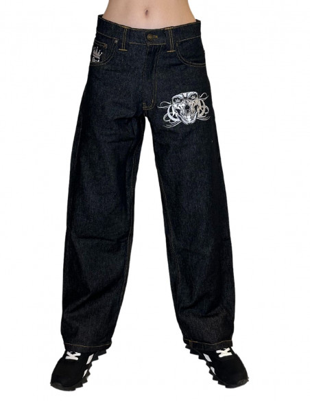 Skull Embroidery Baggy Jeans *limited edition* by BSAT