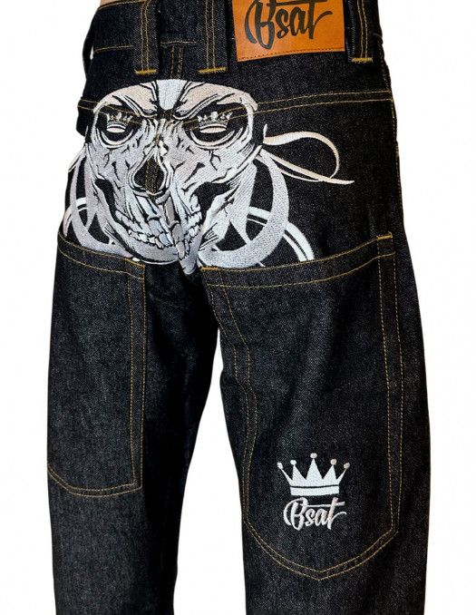 Skull Embroidery Baggy Jeans *limited...