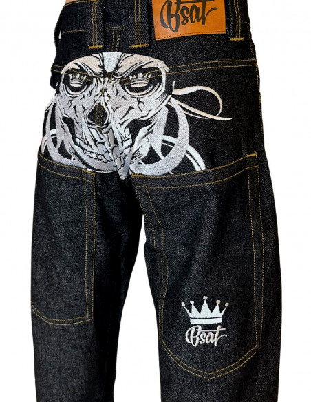 Skull Embroidery Baggy Jeans *limited edition* by BSAT