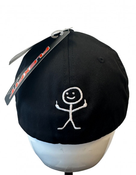 BSAT Stickman Embroidery Cap Athletic Shape Black