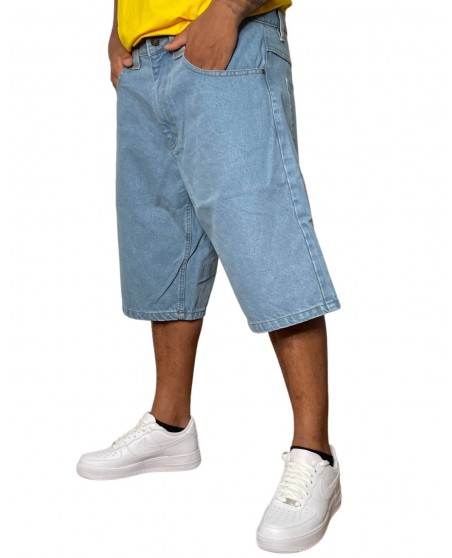 BSAT Baggy Denim Shorts Sky Blue