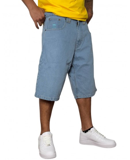 BSAT Baggy Denim Shorts Sky Blue