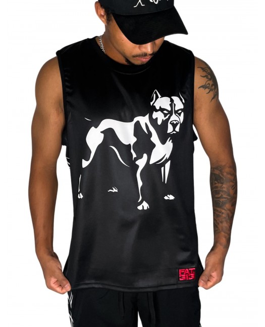 FatCap Dog Mesh Tank Top Black by FAT313