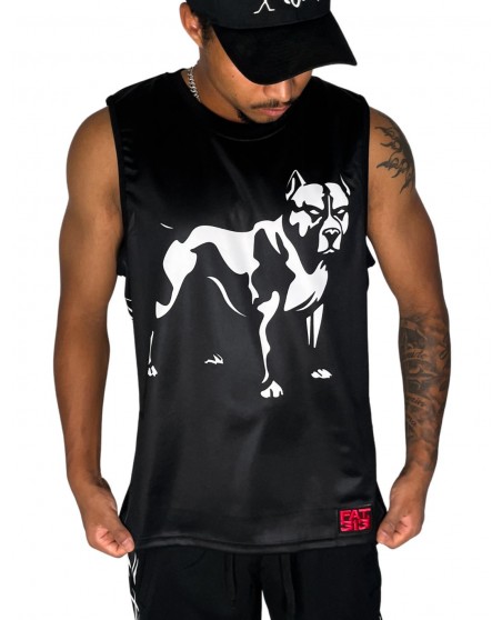 FatCap Dog Mesh Tank Top Black by FAT313