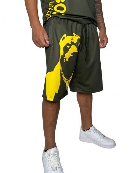 Pitbos Dog Mesh Shorts Ultimate League Green