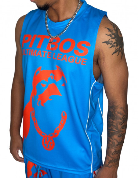 Pitbos Dog Mesh TankTop Ultimate League Sky