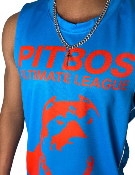 Pitbos Dog Mesh TankTop Ultimate League Sky