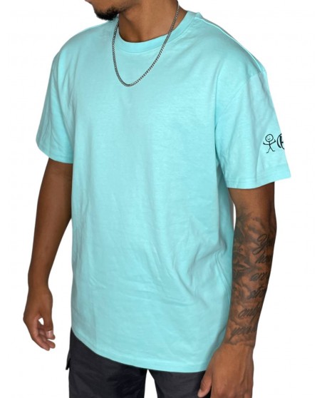 Stickman Baggy T-Shirt Light Sky blue by BSAT