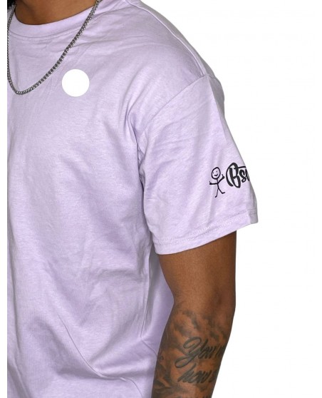 Stickman Baggy T-Shirt Light Purple by BSAT