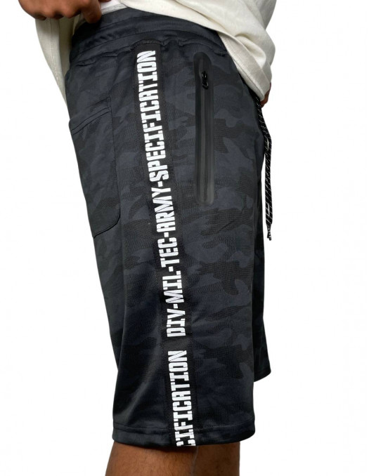 Tech Wear Track Shorts Dark Camo