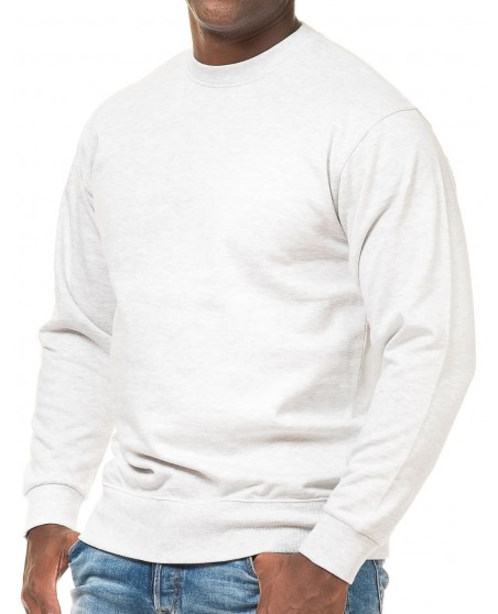 Plain Crewneck Heavy Sweatshirt White