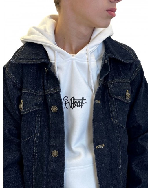 BSAT Denim Crown Logo Jacket Indigo Blue