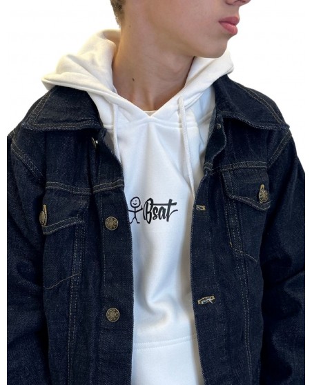 BSAT Denim Crown Logo Jacket Indigo Blue