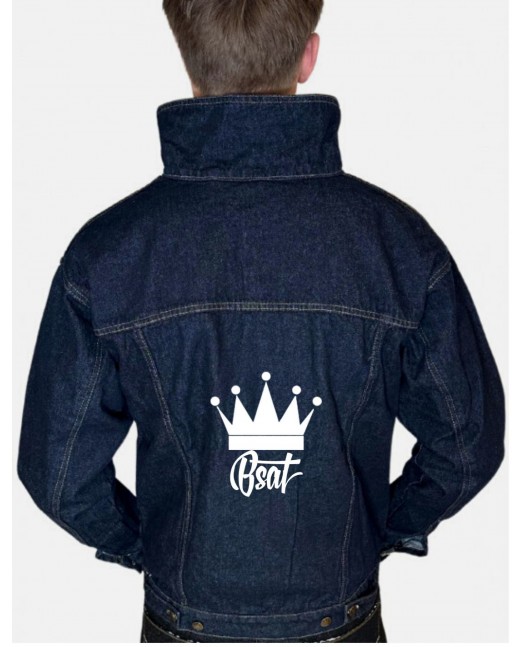 BSAT Denim Crown Logo Jacket Indigo Blue