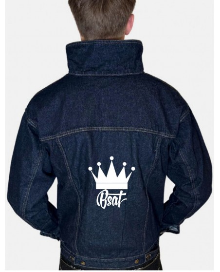 BSAT Denim Crown Logo Jacket Indigo Blue