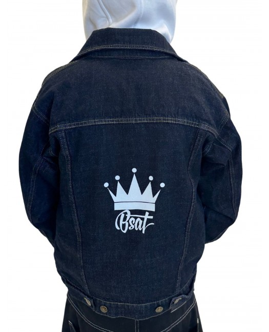 BSAT Denim Crown Logo Jacket Indigo Blue