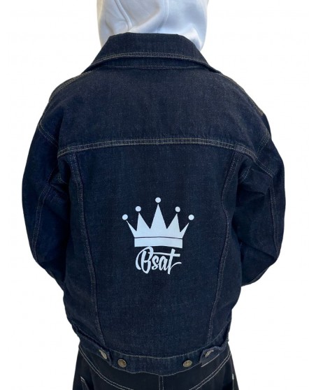 BSAT Denim Crown Logo Jacket Indigo Blue