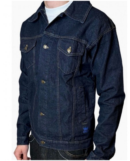 BSAT Denim Crown Logo Jacket Indigo Blue