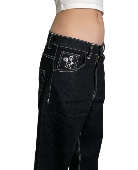 Stickman The F*ck Denim Jeans Black Baggy by BSAT