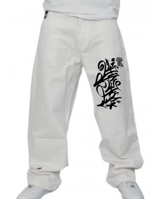 HipHop White Baggy Jeans by BSAT...