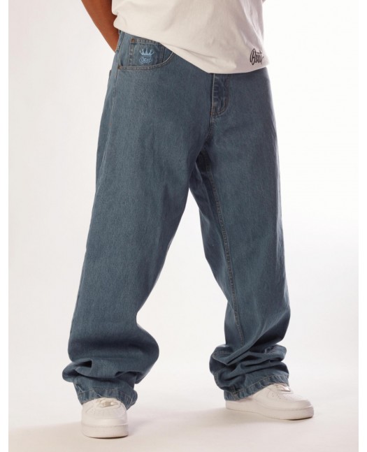 BSAT Bronx Baggy Jeans Plain Light Blue