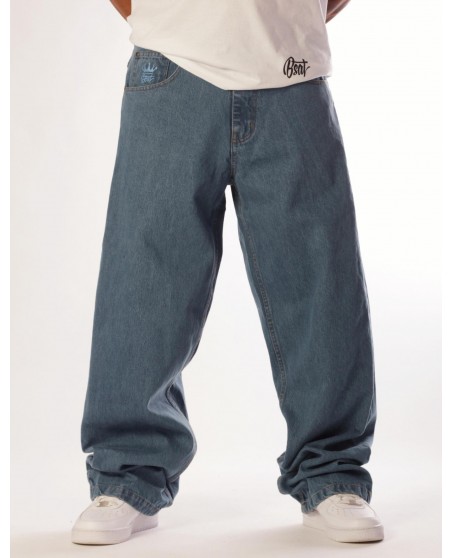 BSAT Bronx Baggy Jeans Plain Light Blue
