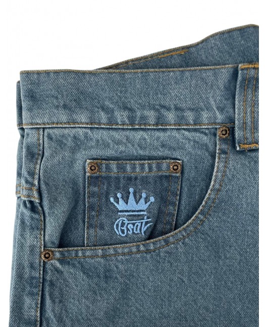 BSAT Bronx Baggy Jeans Plain Light Blue